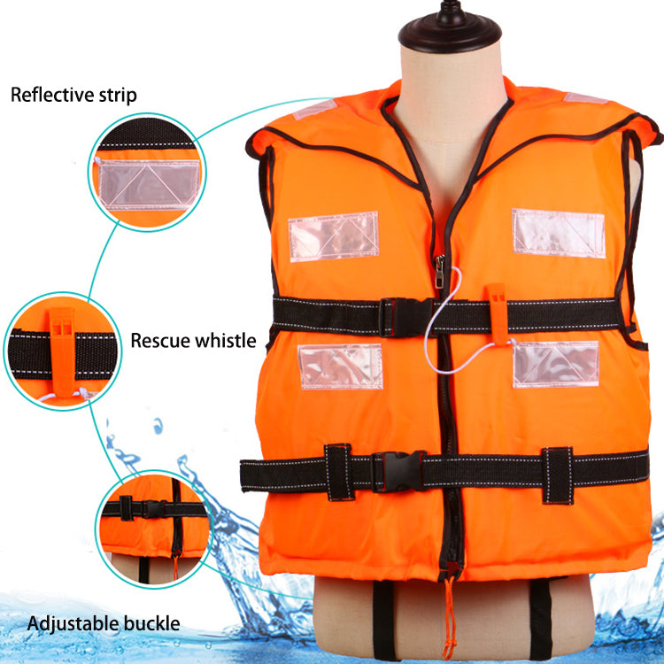 Factory Hot Sale Water Rescue Oxford Fabric Epe Foam Adult Safety Jacket Reflective Large Collar Life Vest With High Quality
