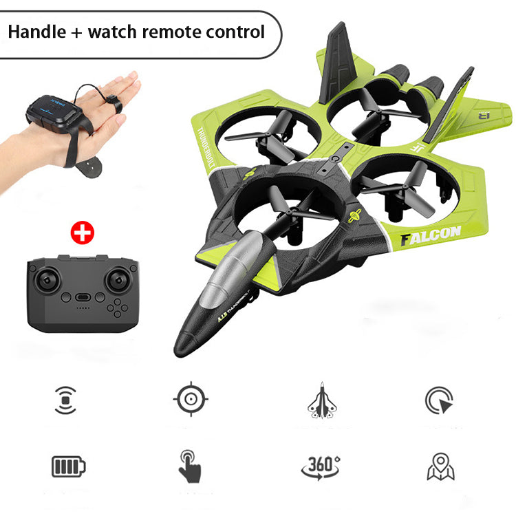 Factory Hot Sale 2.4GHz Foam Remote Control Fighter Drone Kids Toy Watch Rc Airplane With Wholesale Price