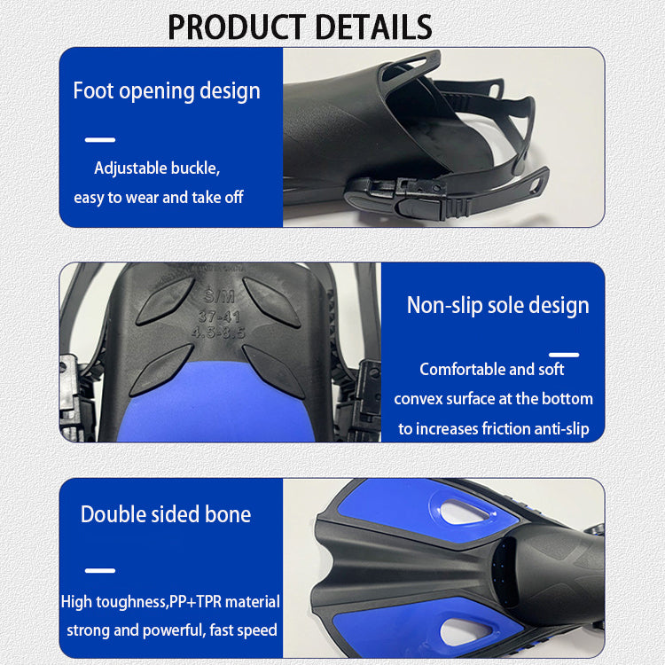 Hot Sale Factory Direct Dive Adjustable Adult Swim Fins Diving Flippers With High Quality