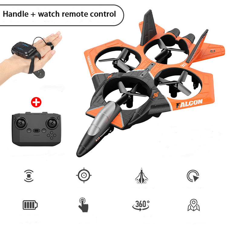 Factory Hot Sale 2.4GHz Foam Remote Control Fighter Drone Kids Toy Watch Rc Airplane With Wholesale Price
