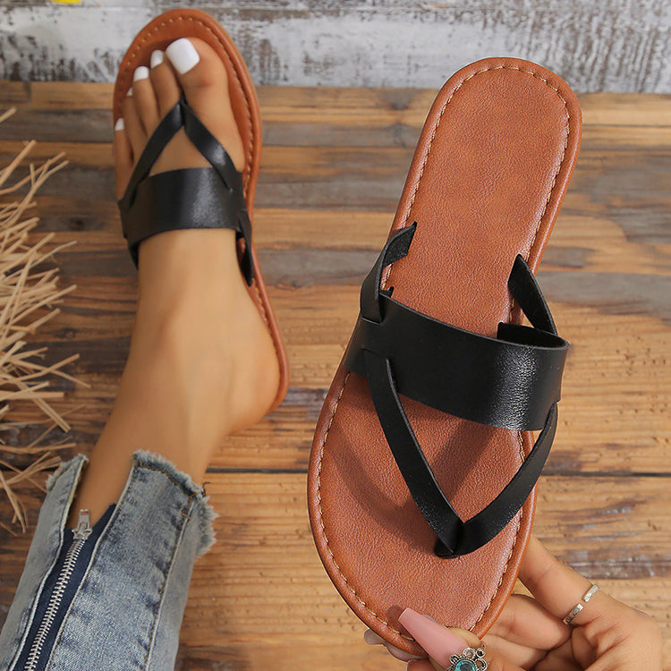 Factory Direct High Quality Outdoor Sports Summer Beach Casual Fashion Flip Flops Slippers Women's Flat Sandals For Hot Sale