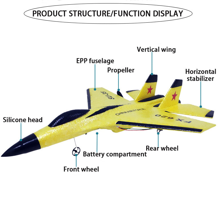 Factory Hot Sale Rc For Kids SU-35 EPP Foam Fighter Airplane Toy Remote Control Plane With High Quality