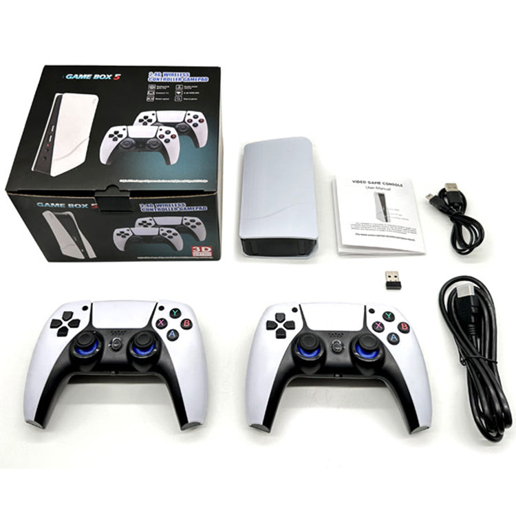 New Design P5 PLUS Wireless 2.4G 4K HD Video 64GB/128GB 30000/40000 Games Box 5 Controller Mini Game Console For Hot Sale