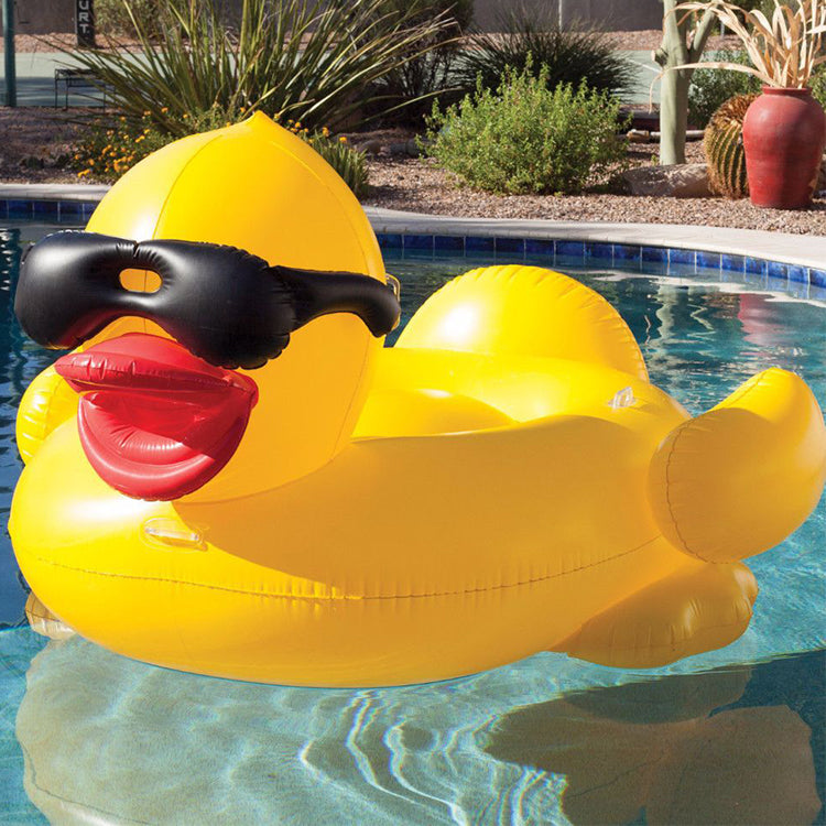 Factory Wholesale Kids & Adults Swimming Pool Float Rows Water Party Toys PVC Inflatable Big Yellow Duck With High Quality