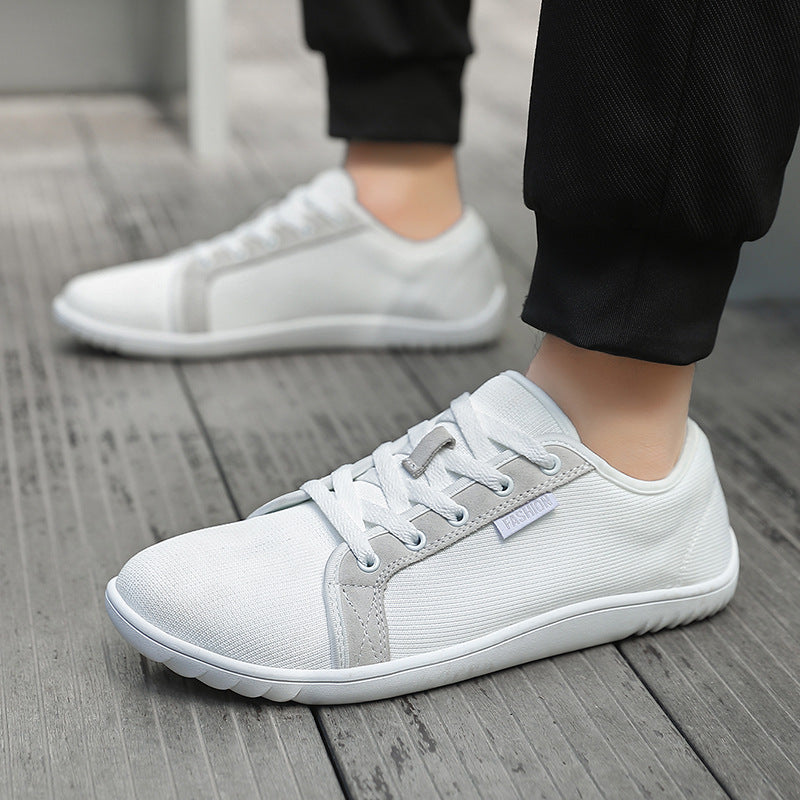 Offer Sample EVA White Sneaker & Shoe Rubber Outsole Men's Wide Minimalist Barefoot Sneakers