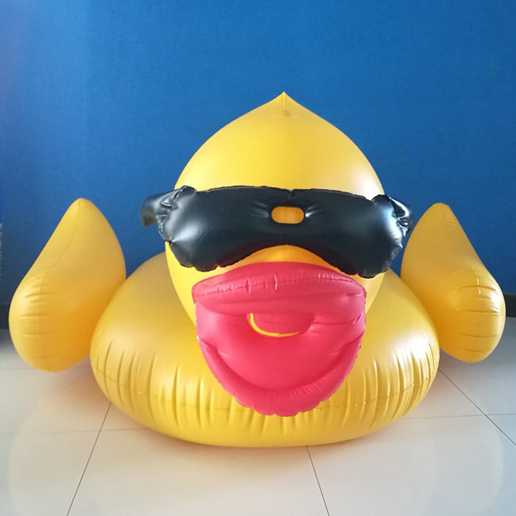 Factory Wholesale Kids & Adults Swimming Pool Float Rows Water Party Toys PVC Inflatable Big Yellow Duck With High Quality