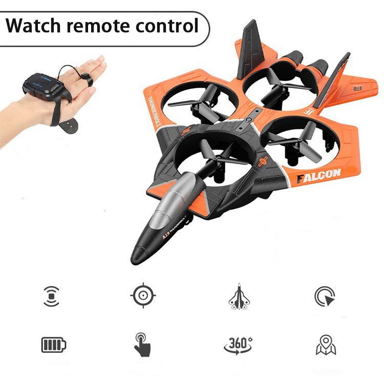 Factory Hot Sale 2.4GHz Foam Remote Control Fighter Drone Kids Toy Watch Rc Airplane With Wholesale Price