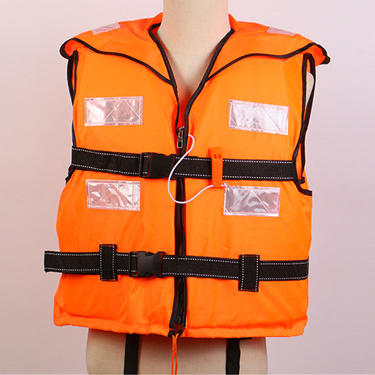 Factory Hot Sale Water Rescue Oxford Fabric Epe Foam Adult Safety Jacket Reflective Large Collar Life Vest With High Quality