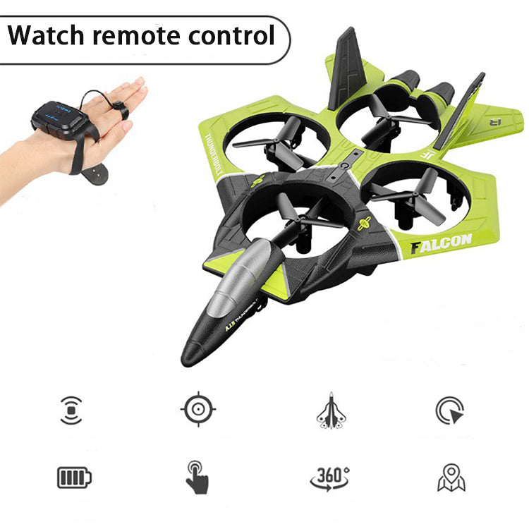 Factory Hot Sale 2.4GHz Foam Remote Control Fighter Drone Kids Toy Watch Rc Airplane With Wholesale Price