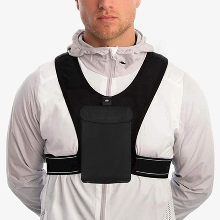 Factory Direct Supply Breathable With Pockets Training And Adjustable Reflective Running Vest Chest Phone Holder For Hot Sale