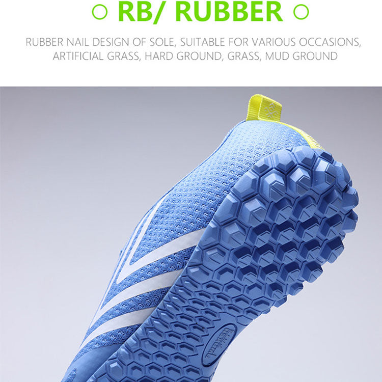 Hot Sale Soccer Sports Shoes Football Boots Fly Knitted Mesh for Men Rubber Cr 7 Football Shoes