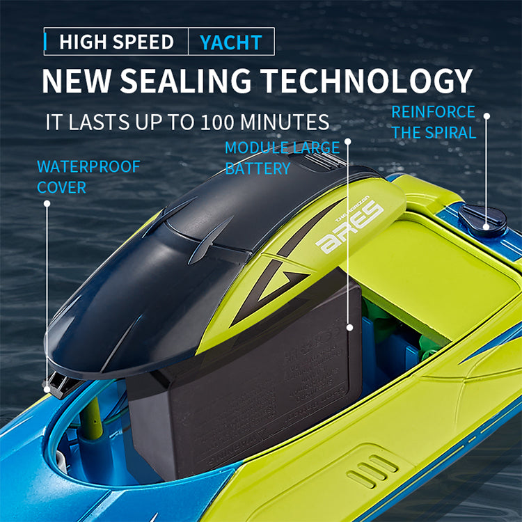 Factory Direct Price Outdoor Kids Electric Waterproof Speedboat High Speed Yacht Model Toy 2.4G Remote Control Boat For Hot Sale