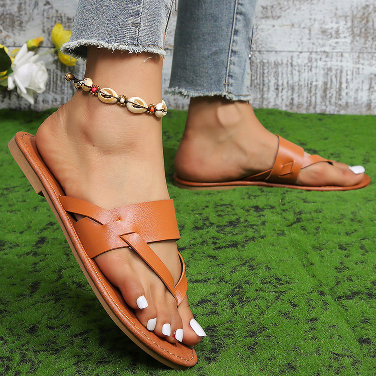 Factory Direct High Quality Outdoor Sports Summer Beach Casual Fashion Flip Flops Slippers Women's Flat Sandals For Hot Sale