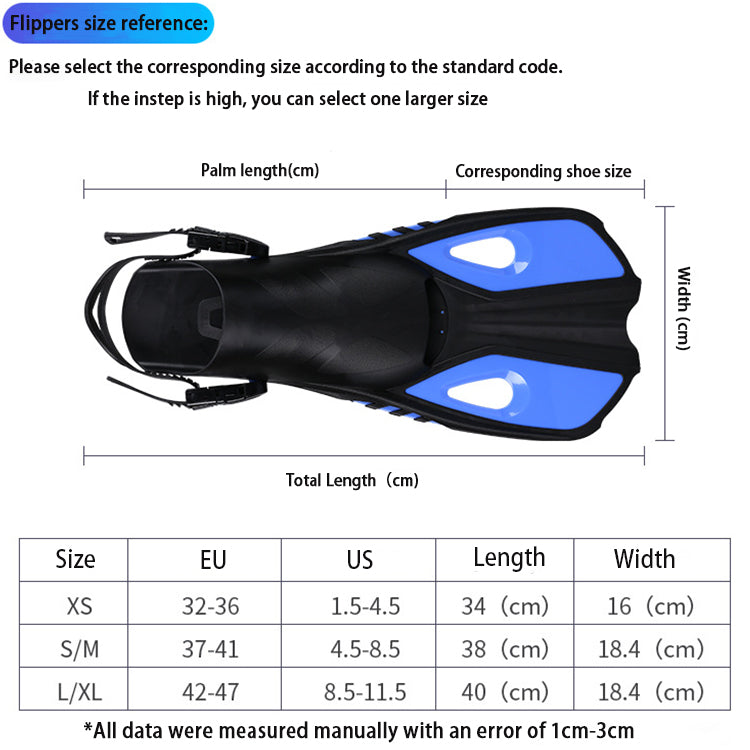 Hot Sale Factory Direct Dive Adjustable Adult Swim Fins Diving Flippers With High Quality