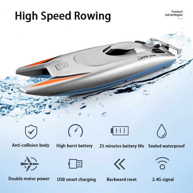 Factory Direct Sales Outdoor Speed RC Boat Dual Motor Waterproof Yacht Toys 30km/h Remote Control Boats With Wholesale Price