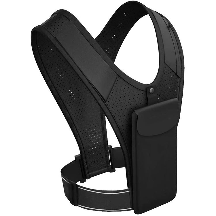 Factory Direct Supply Breathable With Pockets Training And Adjustable Reflective Running Vest Chest Phone Holder For Hot Sale