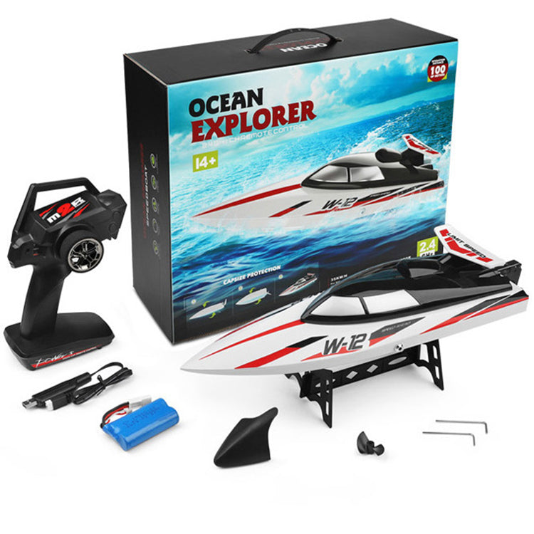 Chinese Factory Wholesale Kids Remote Control Waterproof Toy Ship 35km/h High Speed Rc Boat For Hot Sale