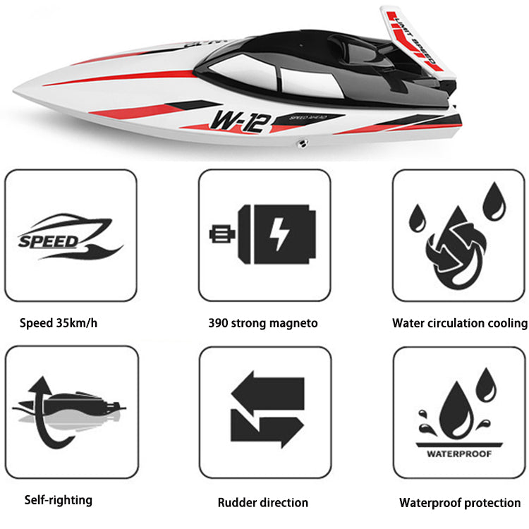 Chinese Factory Wholesale Kids Remote Control Waterproof Toy Ship 35km/h High Speed Rc Boat For Hot Sale