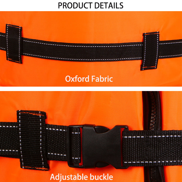 Factory Hot Sale Water Rescue Oxford Fabric Epe Foam Adult Safety Jacket Reflective Large Collar Life Vest With High Quality