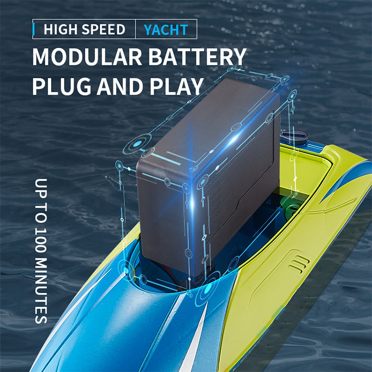 Factory Direct Price Outdoor Kids Electric Waterproof Speedboat High Speed Yacht Model Toy 2.4G Remote Control Boat For Hot Sale