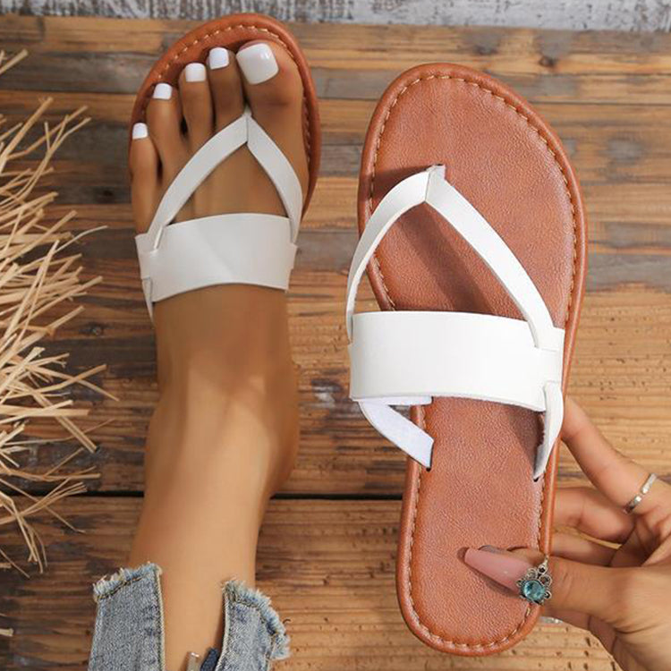 Factory Direct High Quality Outdoor Sports Summer Beach Casual Fashion Flip Flops Slippers Women's Flat Sandals For Hot Sale