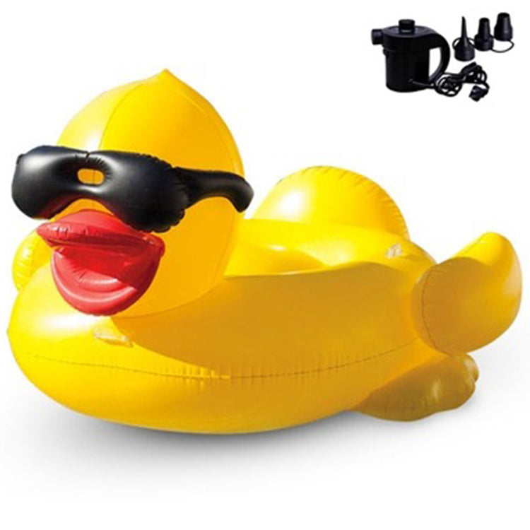 Factory Wholesale Kids & Adults Swimming Pool Float Rows Water Party Toys PVC Inflatable Big Yellow Duck With High Quality