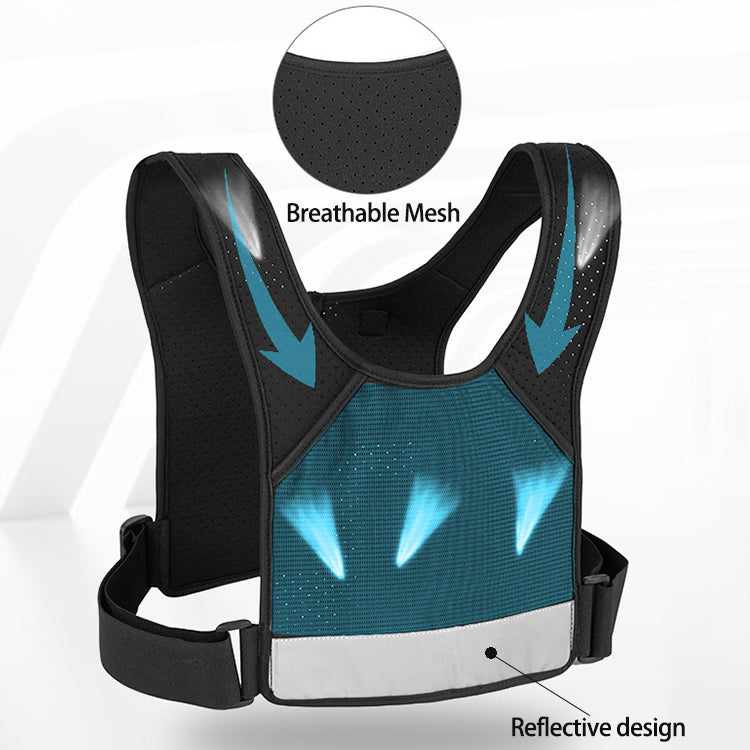 Professional Factory Custom Adjustable Mesh With Pockets Reflective Cycling Mountaineering Running Vest Bag