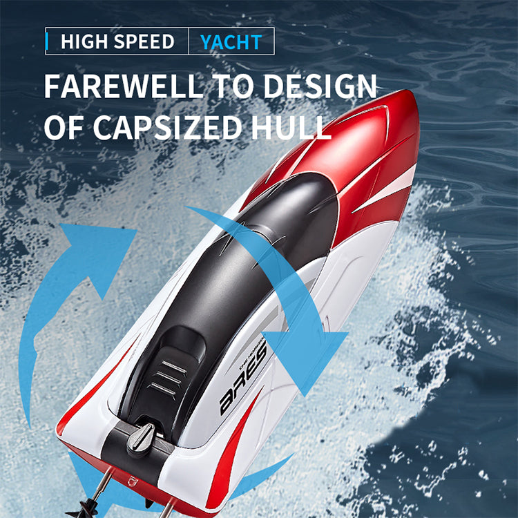 Factory Direct Price Outdoor Kids Electric Waterproof Speedboat High Speed Yacht Model Toy 2.4G Remote Control Boat For Hot Sale