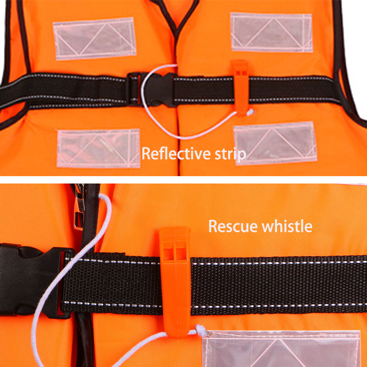 Factory Hot Sale Water Rescue Oxford Fabric Epe Foam Adult Safety Jacket Reflective Large Collar Life Vest With High Quality