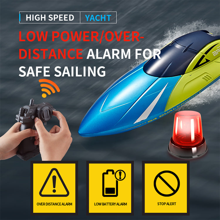 Factory Direct Price Outdoor Kids Electric Waterproof Speedboat High Speed Yacht Model Toy 2.4G Remote Control Boat For Hot Sale