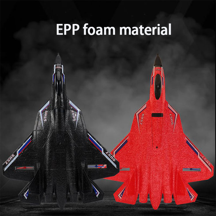 Original Factory Outdoor Fighter Kids Toys Gift RC Plane SU57 LED Lights 2.4G EPP Foam Remote Control Airplane For Hot Sale