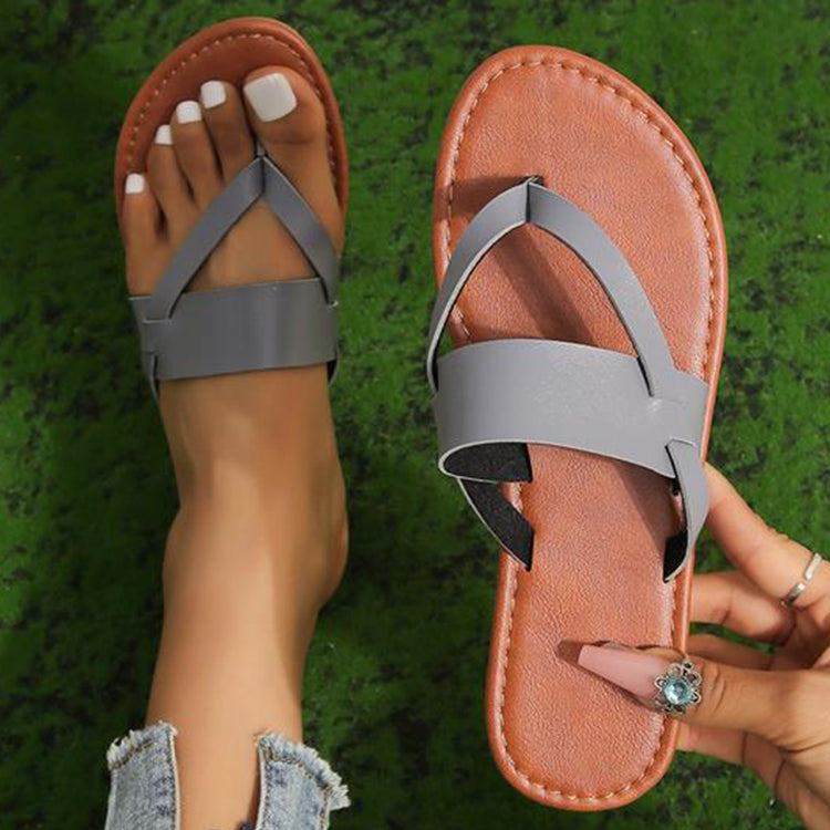 Factory Direct High Quality Outdoor Sports Summer Beach Casual Fashion Flip Flops Slippers Women's Flat Sandals For Hot Sale