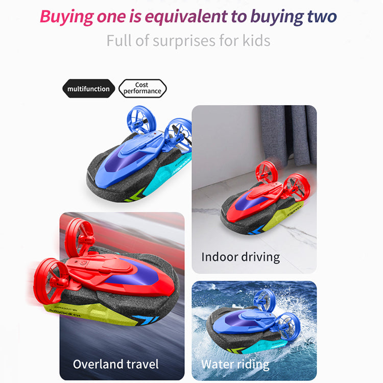 OEM Factory Wholesale Children's Toy Gift Waterproof Rc Car Water And Land 2 In 1 Electric Remote Control Boat With High Quality