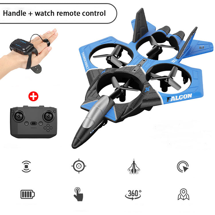 Factory Hot Sale 2.4GHz Foam Remote Control Fighter Drone Kids Toy Watch Rc Airplane With Wholesale Price