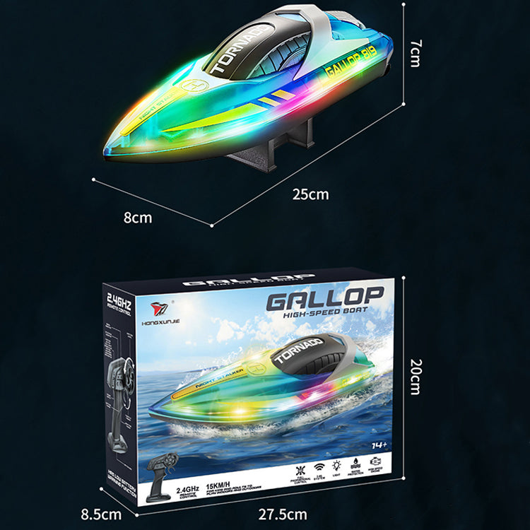 Factory Direct Supply 2.4GHz Electric Boat Model Waterproof Children's Rc Toys Remote Control High Speed Speedboat For Hot Sale