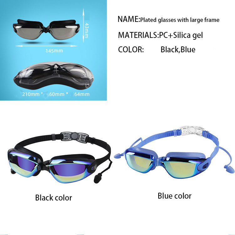 Customized Swim Set China Made Goggle Waterproof Swimming Glasses With Earplugs And Nose Clip Wide Vision