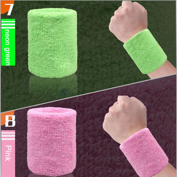 Colorful Color Breathable Band Cotton Wristband Gym Custom Wrist Wraps Fitness Sweat Wristbands With OEM Service