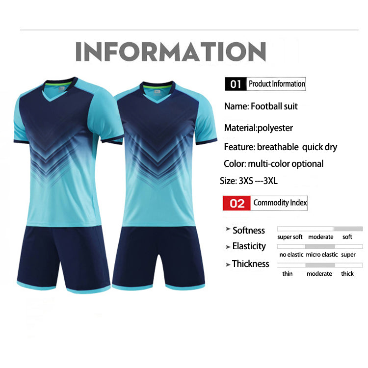 New Design Club Team Jersey Youth Uniforms Kit Custom Comfortable Football Soccer Suit With Factory Price