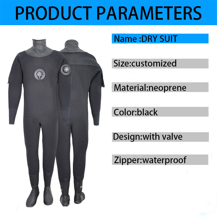 Professional Factory Custom Water Rescue Drysuit For Men High Quality Waterproof Diving Neoprene Dry Suit With Boots