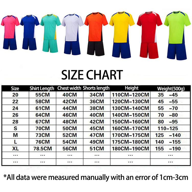 High Quality Adult Kids Football Short Sleeve Sports Suit Soccer Tracksuit Jersey Set With Factory Direct Sale Price