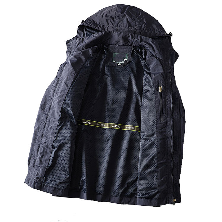 High Quality Full Zip Coats And For Men Plus Size Outdoor Jacket Tactical Mens Men's Jackets Waterproof Hooded Coat