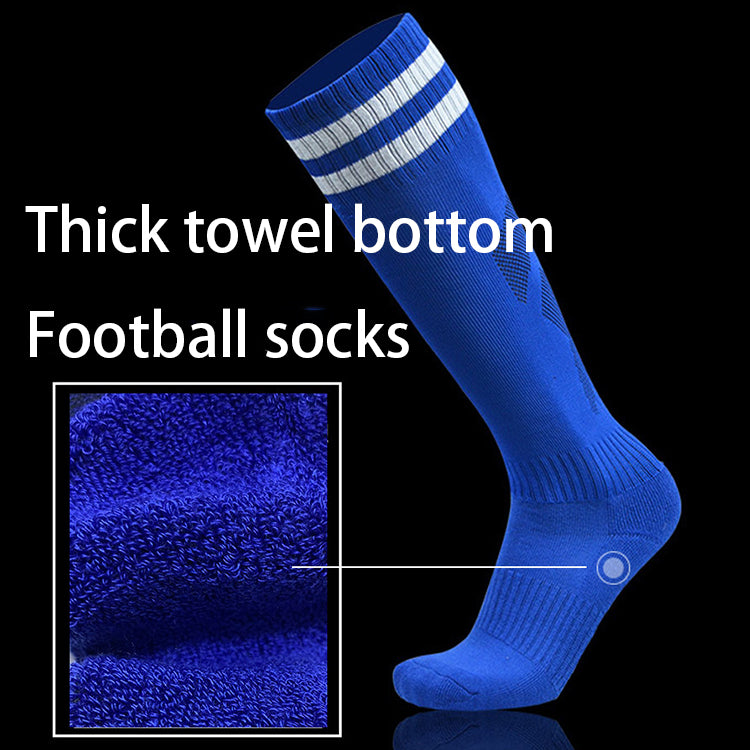 Professional Factory Non Slip Knee High Towel Bottom Socks Wear Resistant Football Socks For Unisex