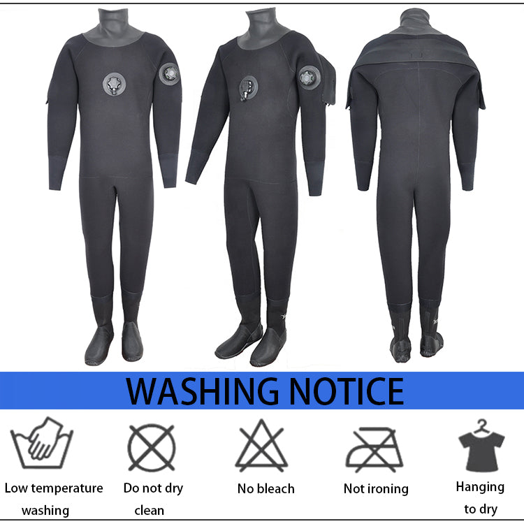 Professional Factory Custom Water Rescue Drysuit For Men High Quality Waterproof Diving Neoprene Dry Suit With Boots