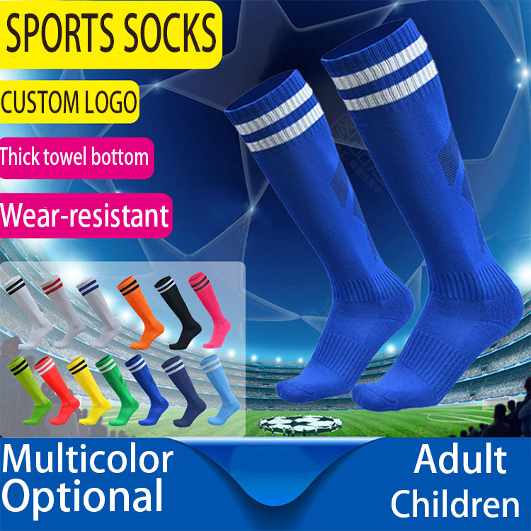 Professional Factory Non Slip Knee High Towel Bottom Socks Wear Resistant Football Socks For Unisex