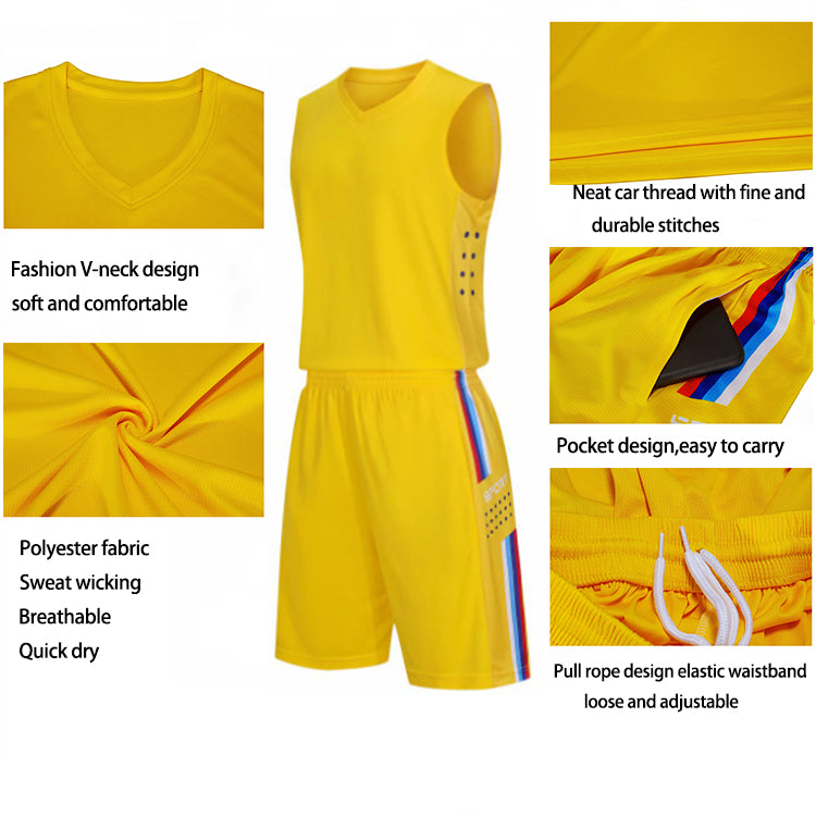 New Design Quick Dry Training Suits Team Basketball Wear Jersey Uniforms Set With High Quality
