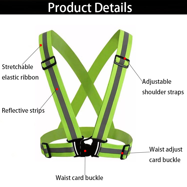 Professional Factory Snap Band Riding Belt Elastic Webbing Strap Reflective Vest For Hot Sale