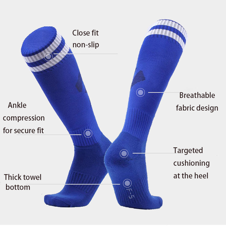Professional Factory Non Slip Knee High Towel Bottom Socks Wear Resistant Football Socks For Unisex
