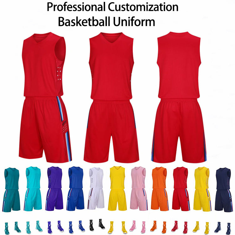 New Design Quick Dry Training Suits Team Basketball Wear Jersey Uniforms Set With High Quality