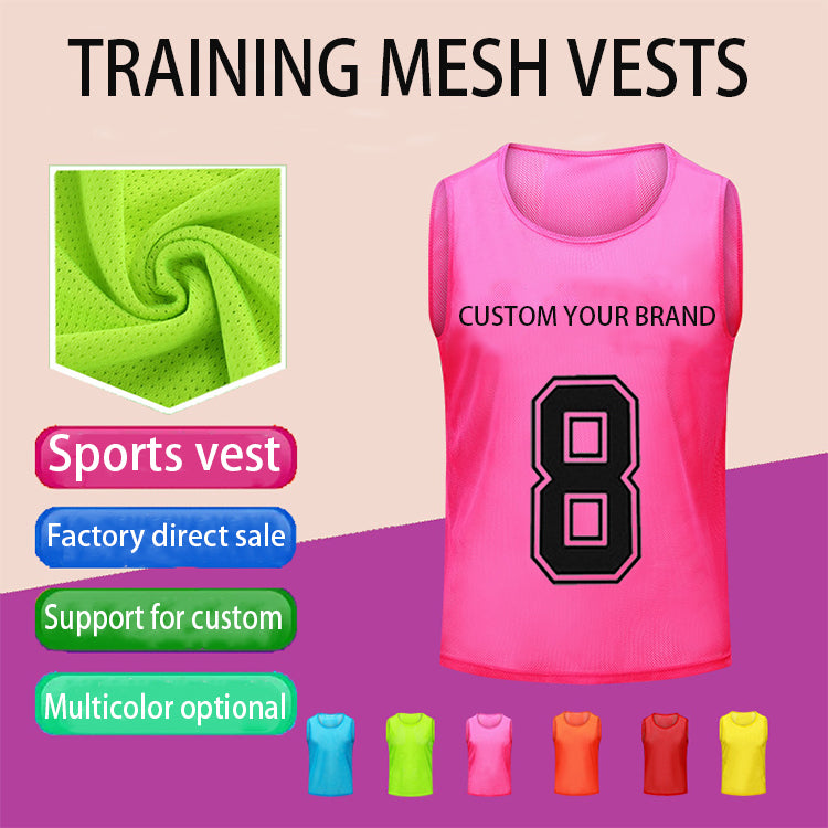 Factory Custom Breathable Wholesales Mesh Bib For Unisex Soccer Training Vest With High Quality
