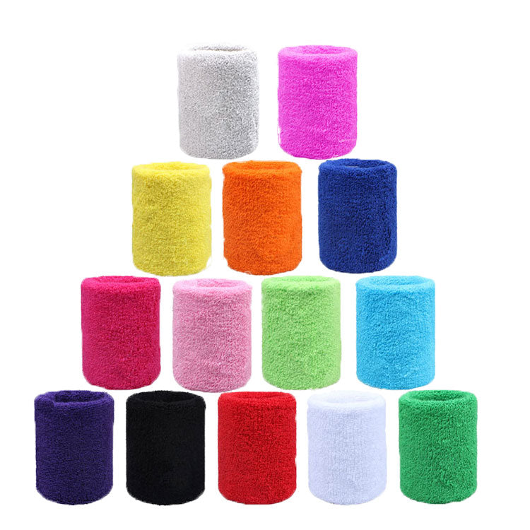 Colorful Color Breathable Band Cotton Wristband Gym Custom Wrist Wraps Fitness Sweat Wristbands With OEM Service